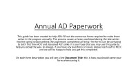 AD Paperwork Walkthrough 2025