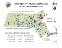 MA Wildfire Occurrence, October 1 to November 11, 2024